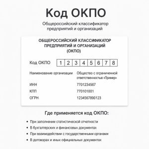 Присвоение кода ОКПО