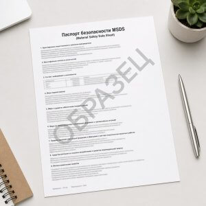 Разработка паспорта безопасности MSDS