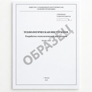 Разработка технологической инструкции